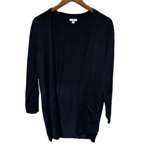 J. Jill Navy Long Cardigan Size Medium